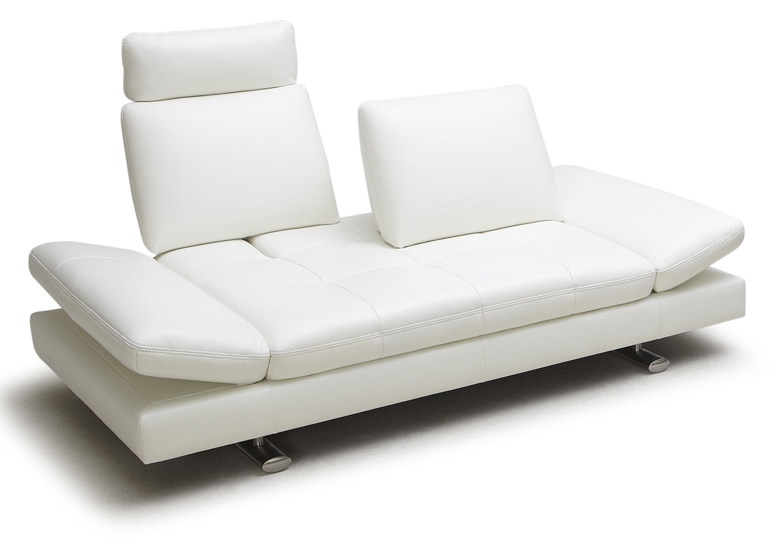 leather sofa with adjustable back