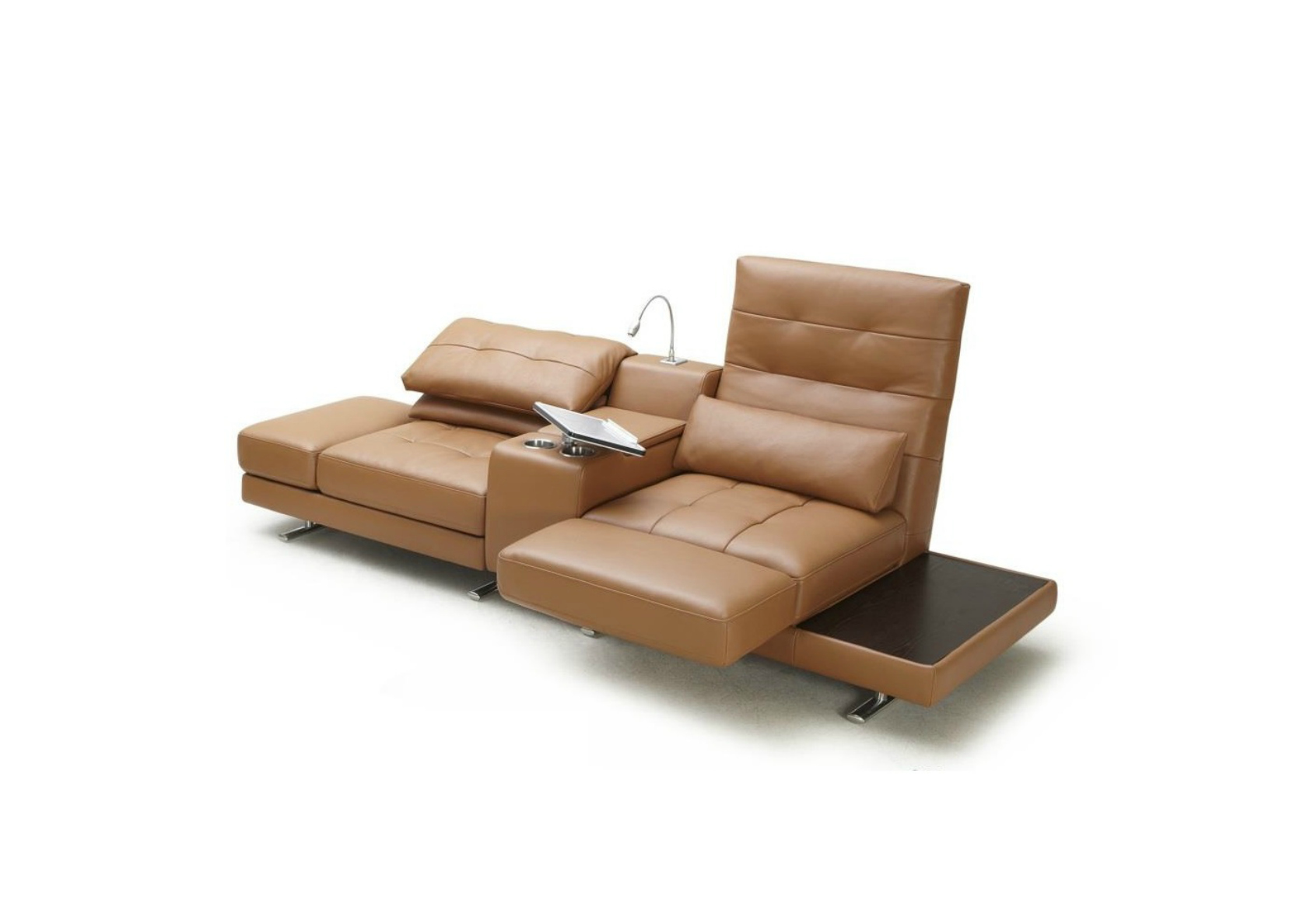 Lounge Sofa With Rotating Seats Adjustable Armrests Not Just Brown