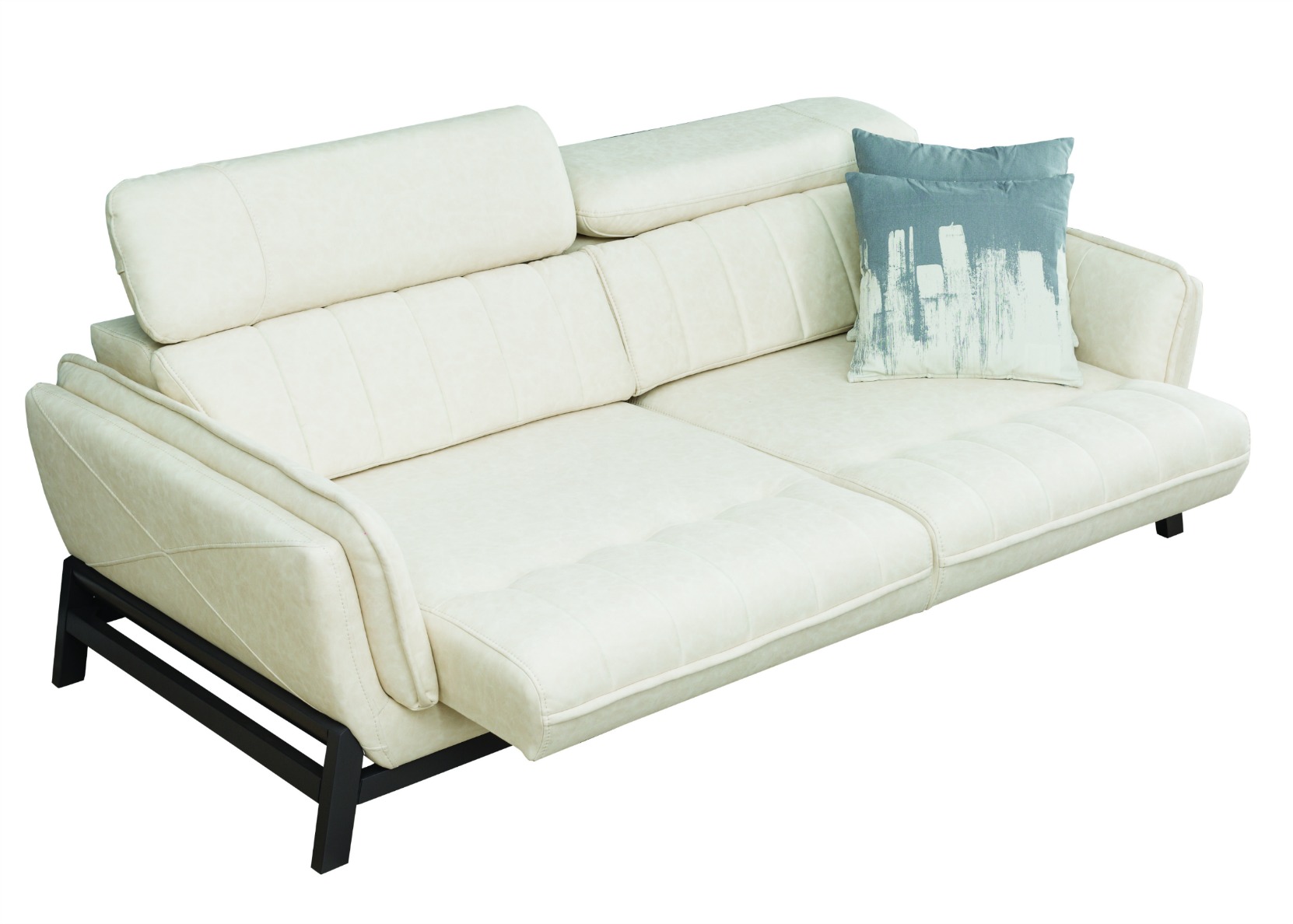 Relax Sofa With Motorized Sliding Seat In White Not Just Brown