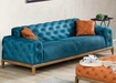 Berrak Sofa In Turquoise Blue Fabric