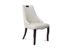 Clover Dining Chair In Cream Leather
